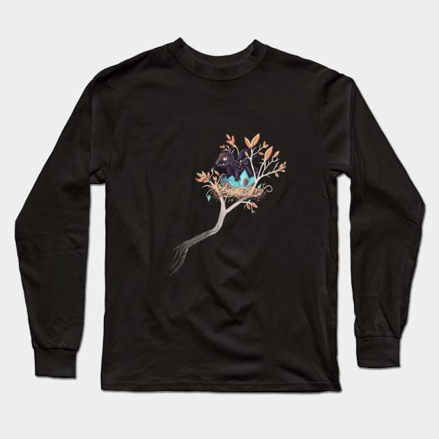 Forest Hatchling Long Sleeve T-Shirt by oakenspirit